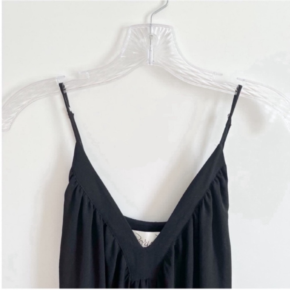 Rory Beca Jecka Gown black maxi semi sheer v neck - Picture 4 of 6